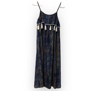 Design Lab - Blue Boho Maxi Dress - Size Small
